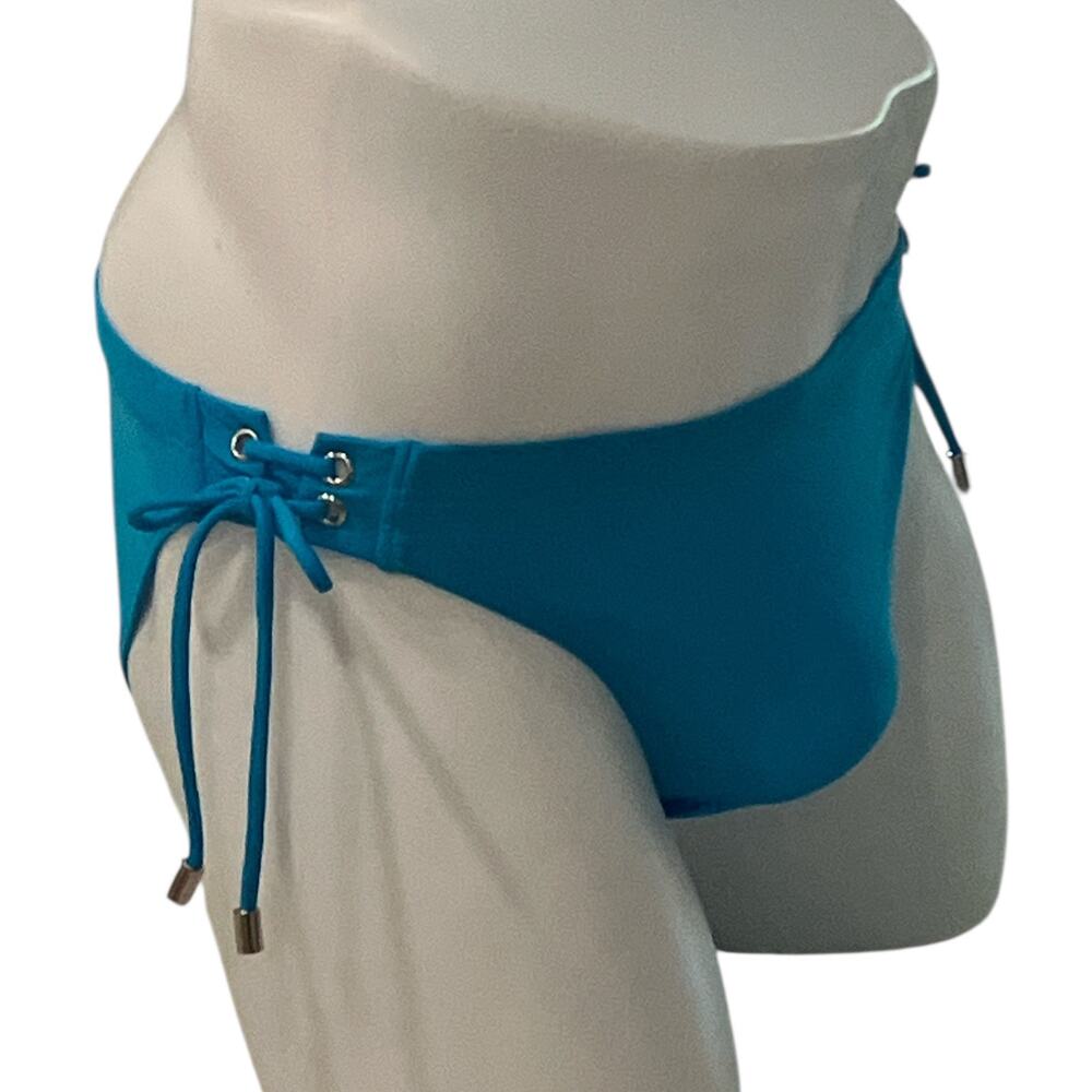 Andrew Christian Side Lace Bikini Turquoise Medium - Picture 9 of 15